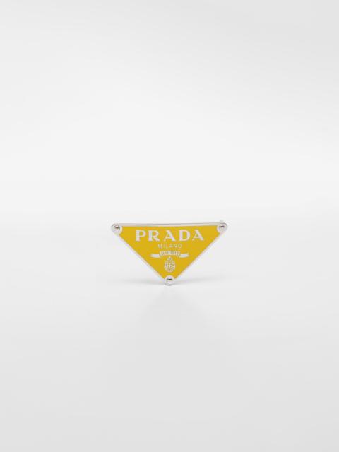 Prada Enameled metal belt buckle