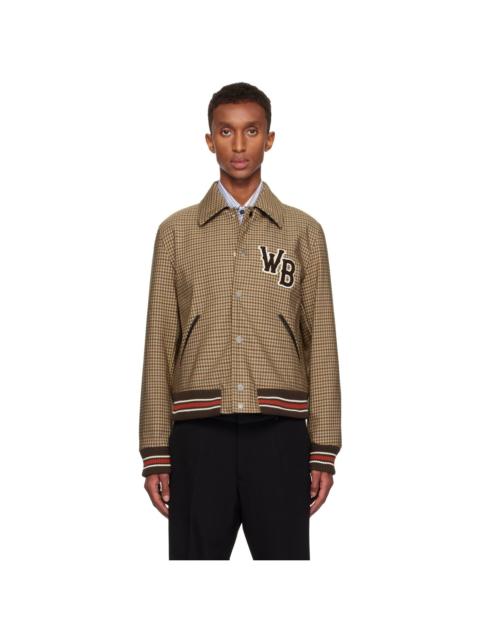 WALES BONNER Beige Homecoming Varsity Bomber Jacket