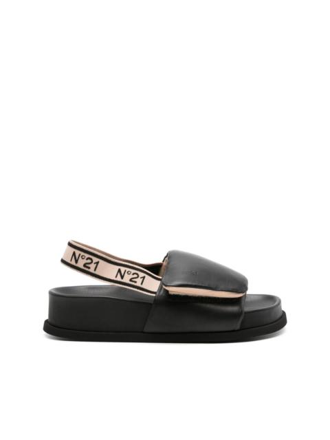 N°21 logo-debossed slingback sandals
