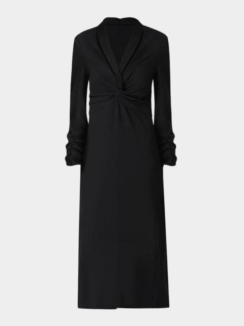 Shoshanna Twist-Front Column Midi Dress