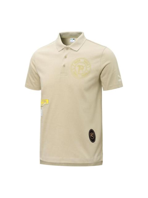 PUMA PUMA Mix Badge Polo Shirt 'Beige' 537039-64