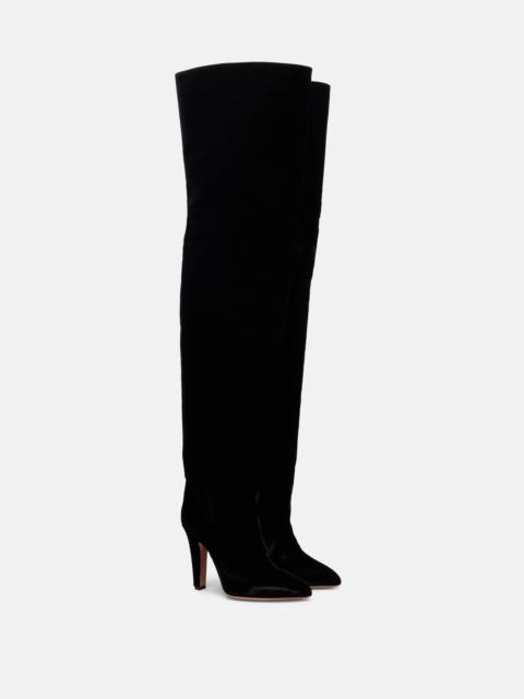PARIS TEXAS Elsa 100 velvet over-the-knee boots