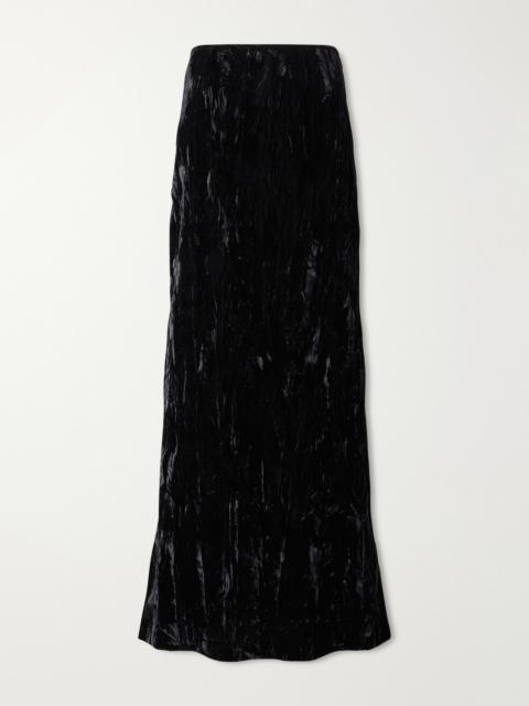 ANNA SUI Velvet maxi skirt Black