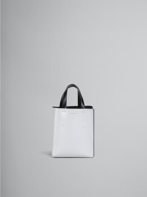 Marni MUSEO MINI BAG IN WHITE AND BLACK LEATHER