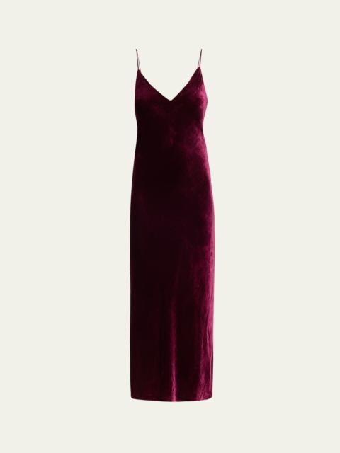 Seridie Velvet Mid-Length Slip Dress