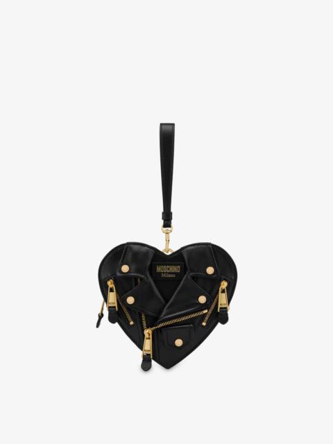 Moschino SMALL HEART BIKER BAG