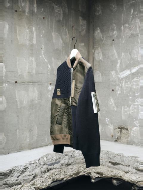 sacai Nylon Twill x Knit Blouson