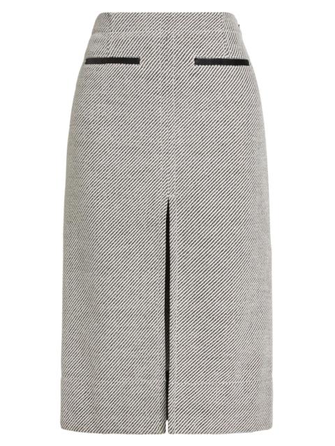 Proenza Schouler Women's Lennon Soft Twill Midi-Skirt - White Grey