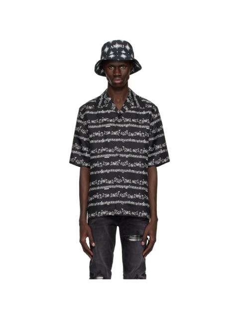 AMIRI Black Jazz Band Bowling Shirt