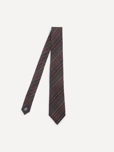 Paul Smith Signature Stripe Houndstooth Silk-Blend Tie