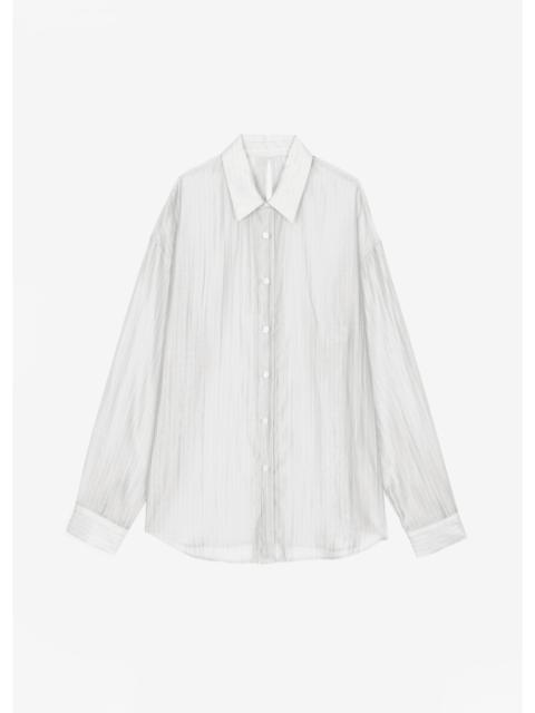 The Frankie Shop Kesin Open Back Shirt - White/Grey Stripe