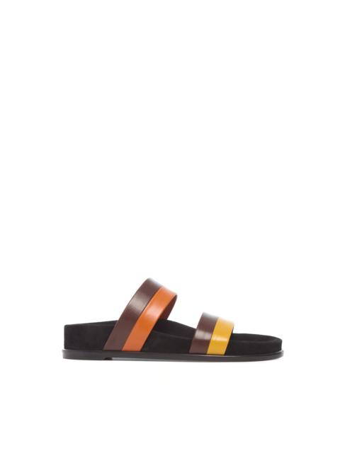 GABRIELA HEARST Low Striker Flat Sandal in Burnt Sienna Multi Leather