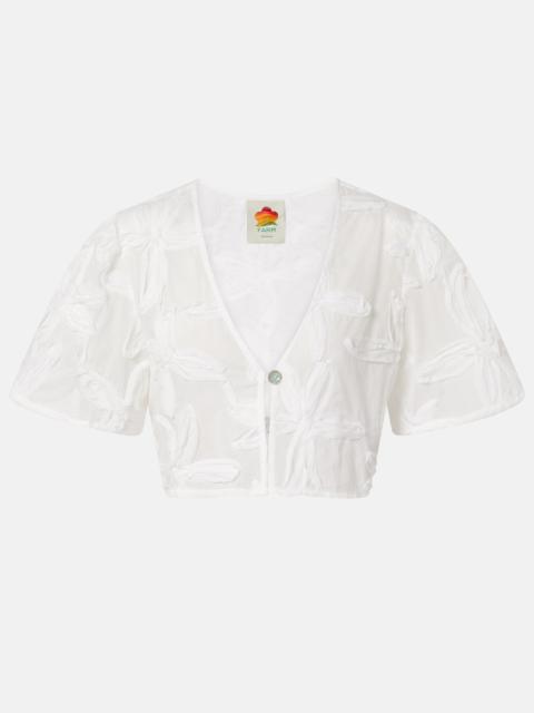 FARM RIO Coast Shell cotton crop top