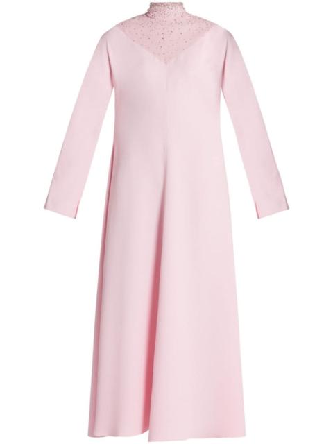 VERSACE crystal-embellished silk gown