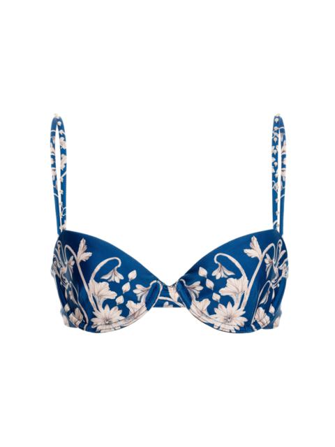 Magdalena Ribbons Bikini Top blue