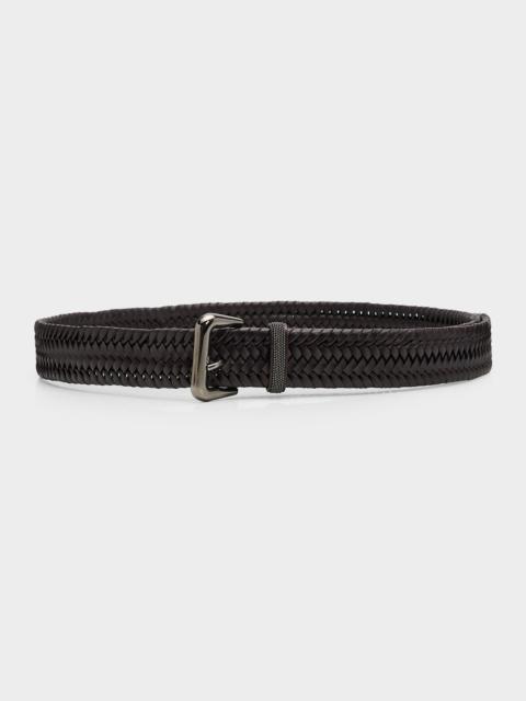 Brunello Cucinelli Woven Leather Belt