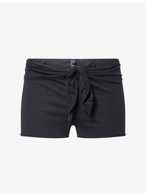 SKIMS Tie-Waist Low-Rise Cotton Shorts