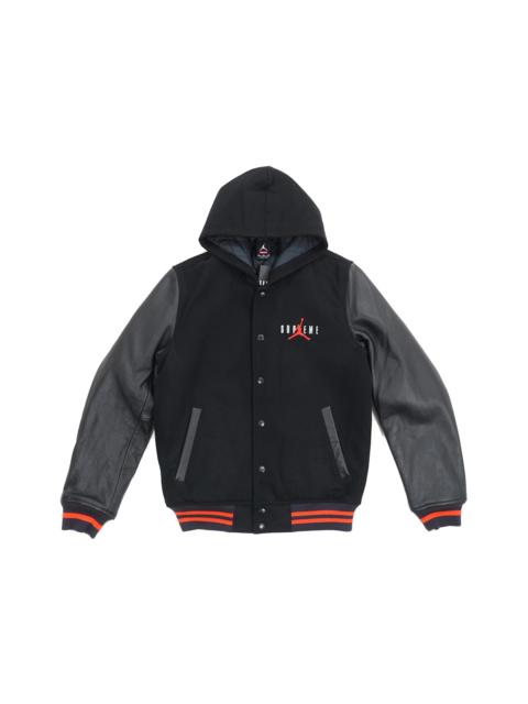 Supreme Supreme Jordan Hooded Varsity Jacket Black