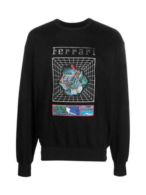 Ferrari GRAPHIC-PRINT COTTON SWEATSHIRT