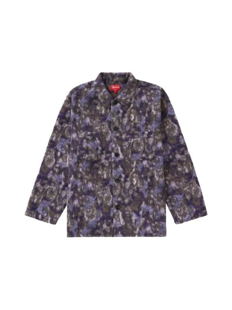 Supreme Paisley Fleece Shirt Purple
