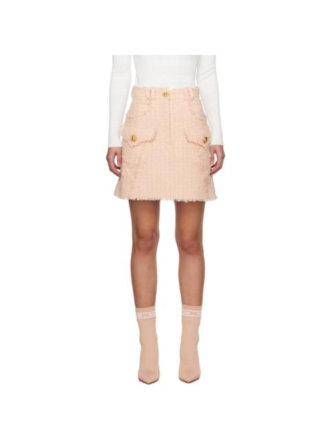Pink Flap Pocket Miniskirt