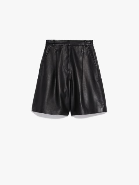 Max Mara SVAGO Nappa leather Bermuda shorts