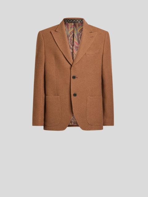 Etro SINGLE-BREASTED KNIT CASHMERE AND WOOL JACKET