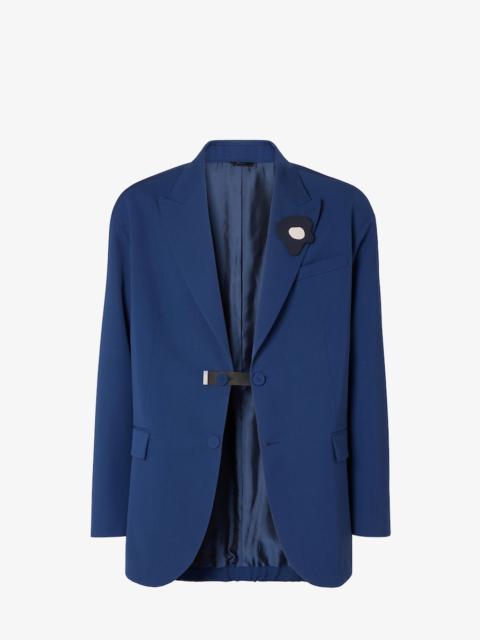 FENDI Jacket Blue wool gabardine blazer