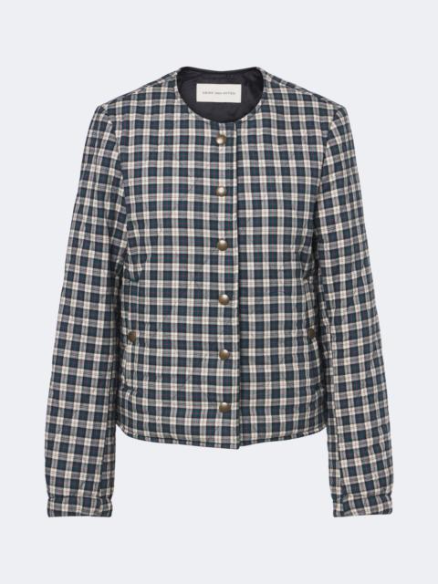 Dries Van Noten Checked quilted cotton-blend jacket