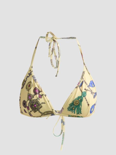 VERSACE Women's Broken Jewels Printed Swim Top - Multi