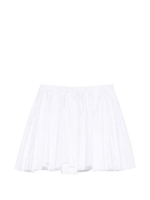 N°21 pleated raw-edge mini skirt