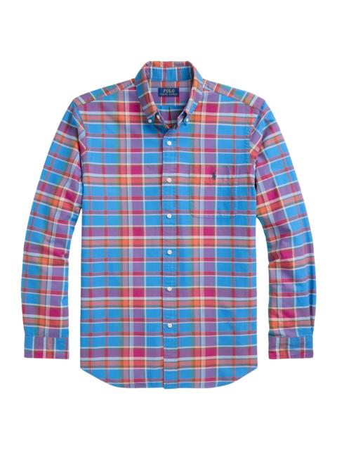 Polo Ralph Lauren Men's Classic-Fit Plaid Button-Down Oxford Shirt - Blue Berry Multi
