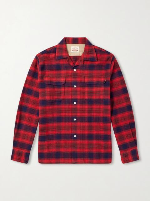 FORTELA Baker Camp-Collar Checked Cotton Shirt