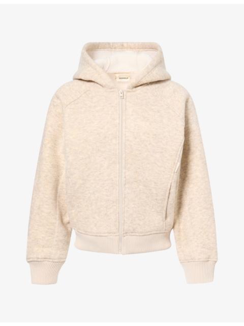 ADANOLA Cropped Hooded Fleece Jumper