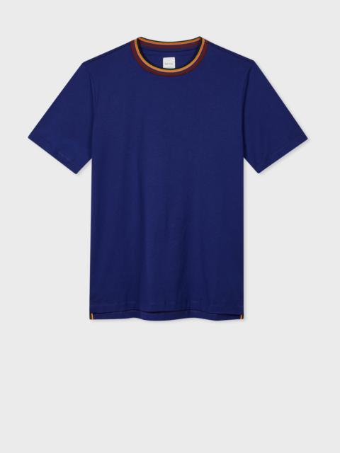 Cobalt Blue 'Artist Stripe' Collar T-Shirt