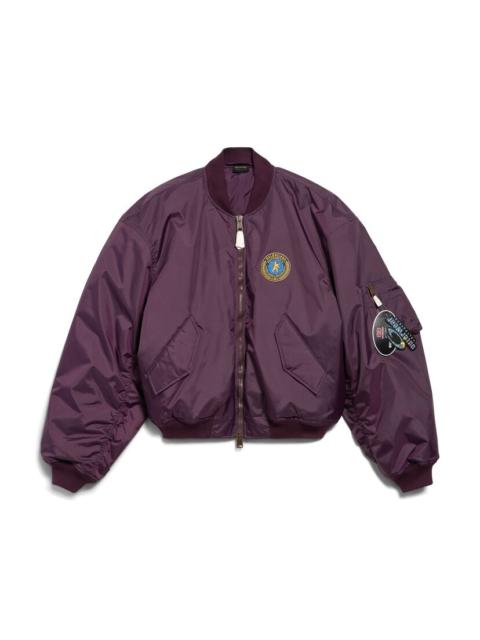 BALENCIAGA Bomber Jacket Large Fit in Dark Purple