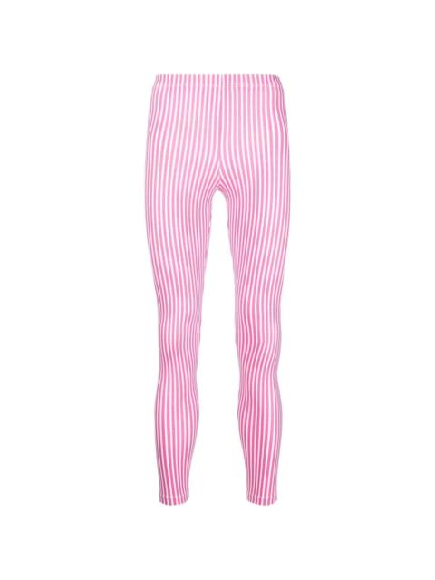 vertical-stripe leggings