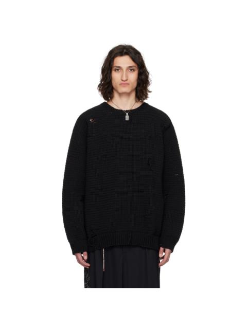 Black Oversized Skull Sweater