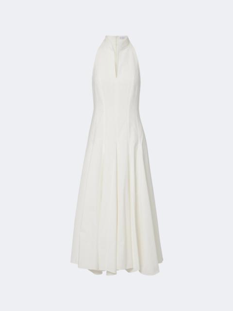 Brunello Cucinelli Pleated cotton poplin midi dress