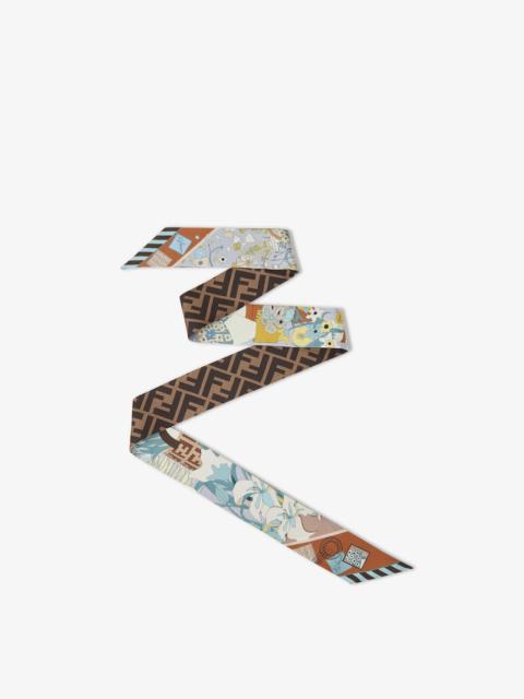 FENDI Wrappy Blue silk bandeau