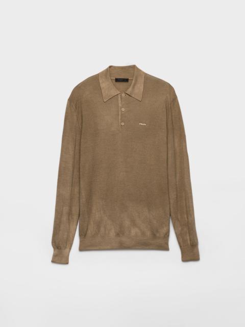 Prada Wool and silk polo sweater