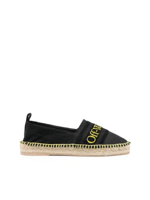 Off-White logo-embroidered espadrilles