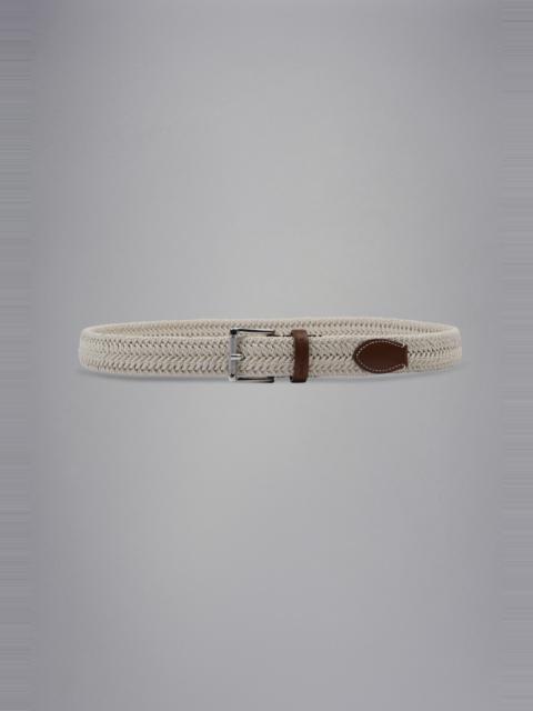 Paul & Shark LEATHER TRIMMED WOVEN ELASTIC BELT