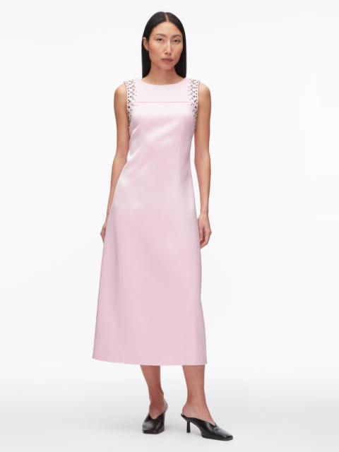 3.1 Phillip Lim Studded Satin Sleeveless Midi Dress
