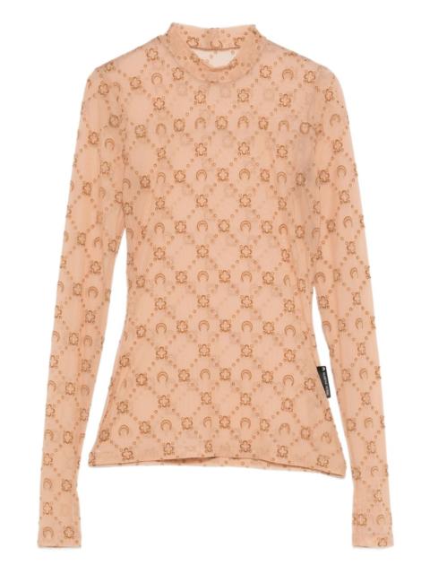 Marine Serre floral moon-pattern top