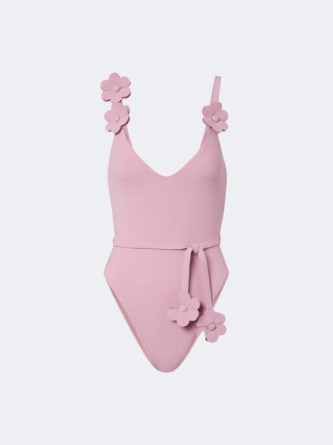 KARLA COLLETTO Juliet belted floral-appliqué swimsuit
