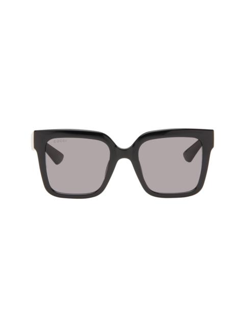 GUCCI Black Emblem Square Frame Sunglasses