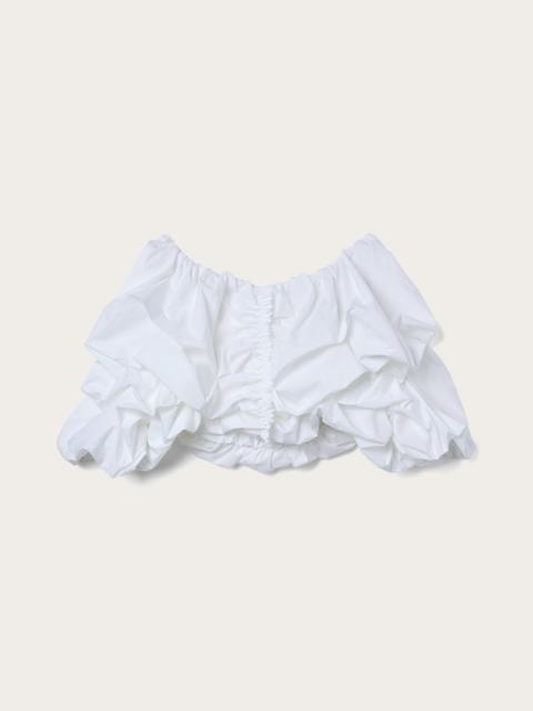 CROP BLOUSE WITH OPEN SHOULDERS