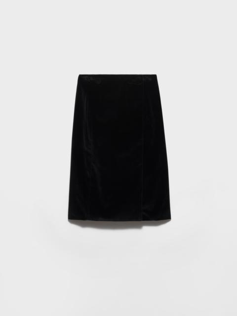 Prada Velvet midi-skirt