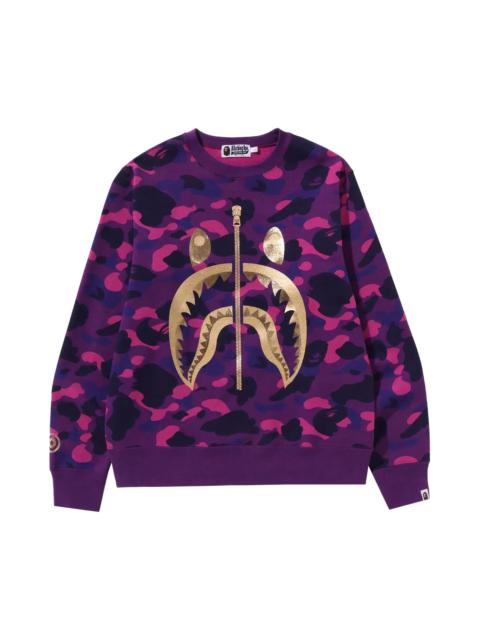 BAPE Color Camo Shark Crewneck 'Purple'